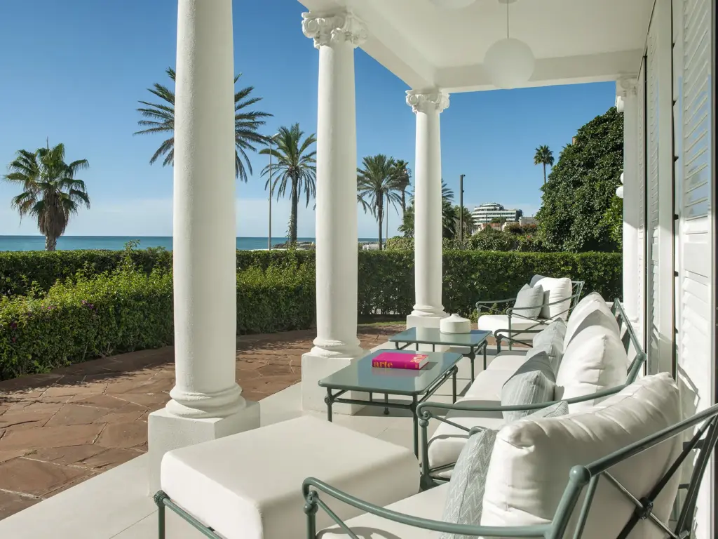 Terraza con vista al mar